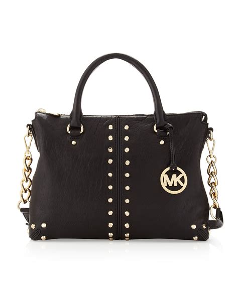 michael kors black bag price|michael kors black studded handbag.